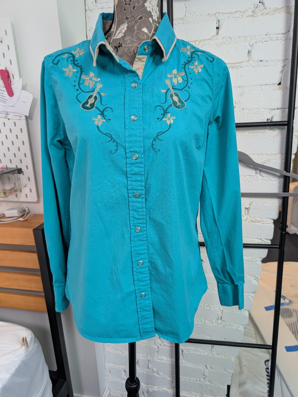 Back In The Saddle Embroidered Western Pearl Snap Shirt